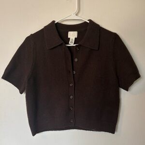 H&M Deep Brown Knit Sweater